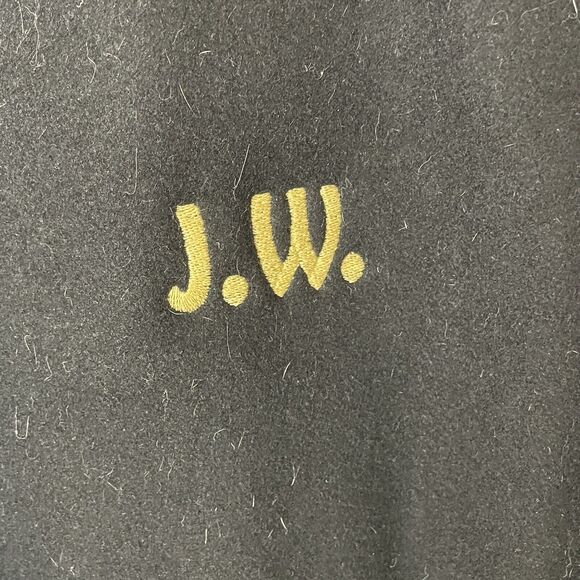 VTG 80s Varsity Letterman Wool/Leather Bomber Jacket Floor Sanding Trade Men XL - Picture 9 of 14